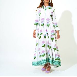 Oliphant Violet Bloom Maxi Dress, XS